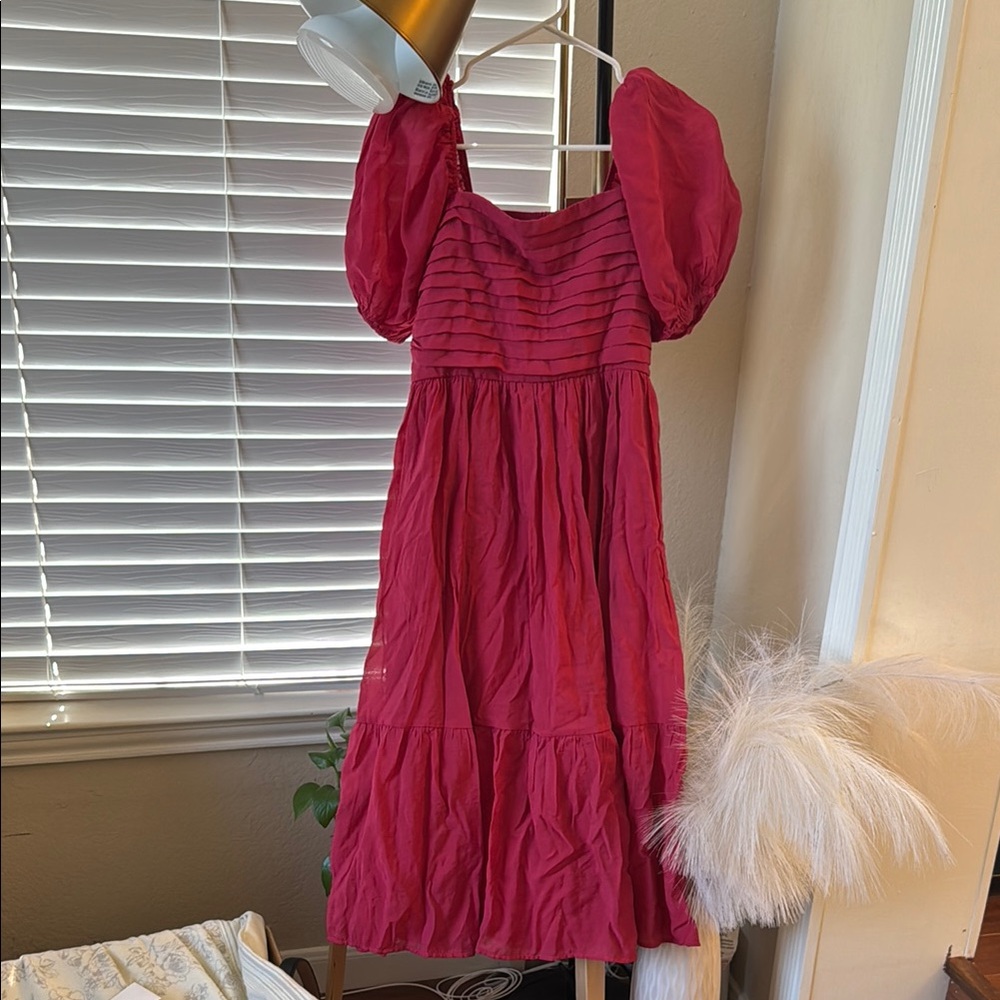 NWOT Abercrombie & fitch Emerson puff sleeve midi dress - size small (petite)